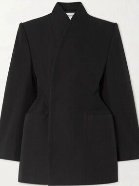 Balenciaga Hourglass Wool Gabardine Jacket